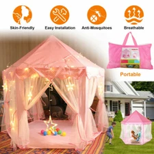 Princess Castle Play House Pink Large Indoor/Outdoor Kids Play Tent for Girls