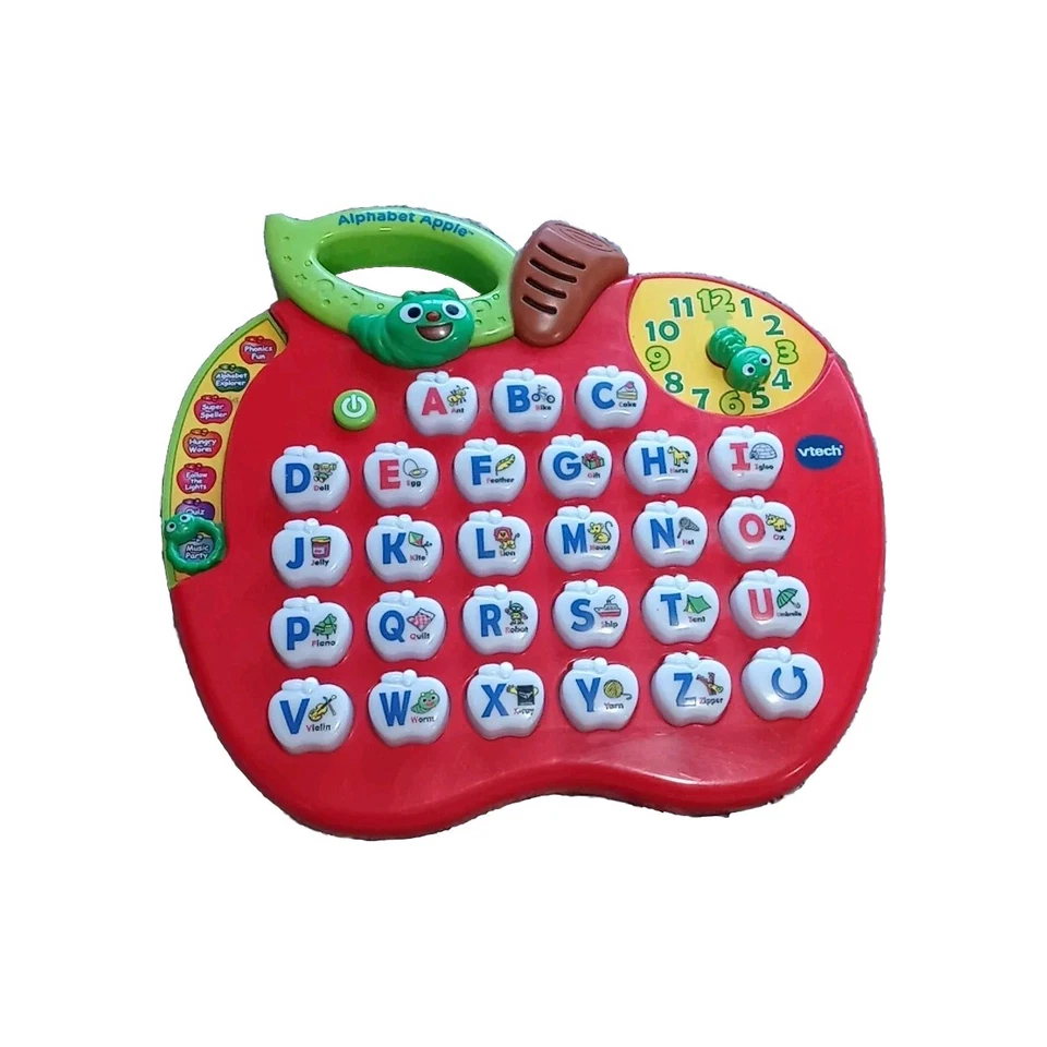 Vtech Alphabet Apple ABC Learning Toy Letters Time Phonics Words Tested Works - Image 3 of 4