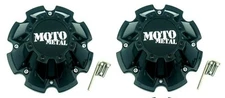 2 PACK M793BK01 Moto Metal Gloss Black Wheel Center Cap CAP M-793