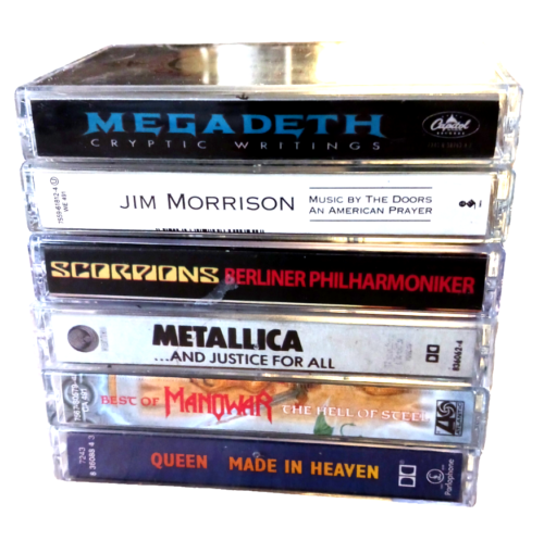 LOT de 6 albums cassettes audio métal rock musique usine flambant neufs dans leur emballage d'origine - Photo 1 sur 5