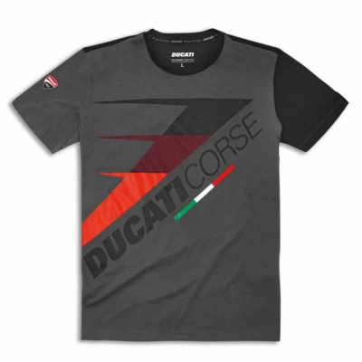DUCATI Corse DC SPEED T-Shirt kurzarm schwarz grau NEU 2025
