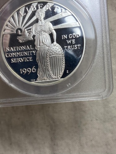 1996-S National Community Service Dollar ANACS PF 69 DCAM Flashy White - Picture 3 of 10