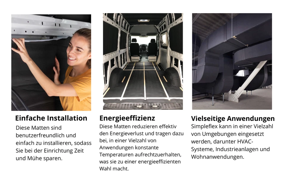 SIMPLEFLEX selbstklebend 6mm-32mm Isolierung Kautschuk Platten Dämmung Flex - Bild 4 von 4