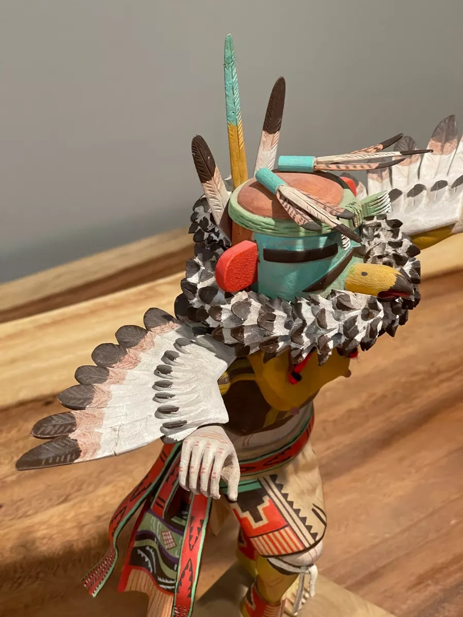Hopi Native American - Kwahu Katsina Eagle Kachina Doll Carving | eBay
