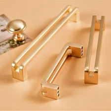 Modern Minimalist Style Gold Handles Wardrobe Cabinets Dresser Drawer Handles