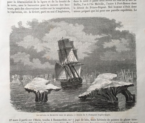 Spitsbergen, 1865 article, numerous engravings, Northern Lights, Norway, Arctic, - Picture 7 of 14