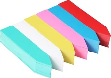 100 or 300 Plastic Plant Nursery Garden Labels 6 Colors 4 Inch Pot Marker Garden