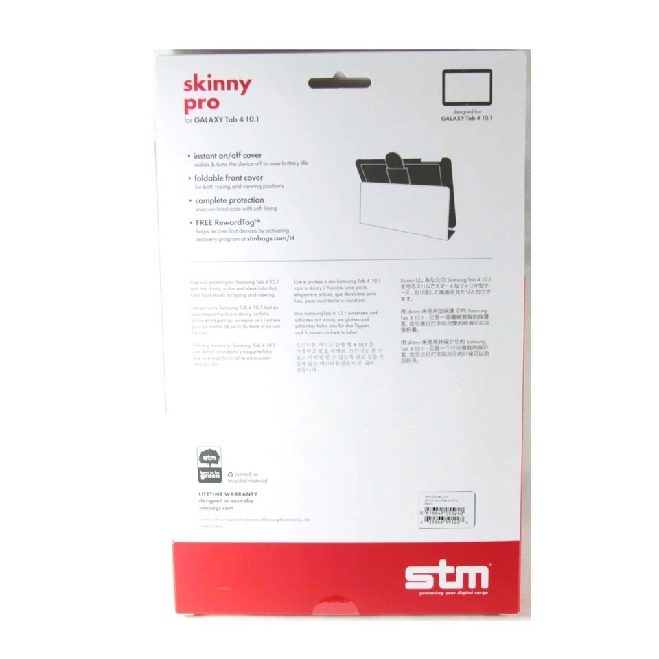 STM CASE FOR SAMSUNG GALAXY TAB 4 10.1 SKINNY PRO FOLIO BLK NEW STM-222-081J-01 - Image 3 of 3