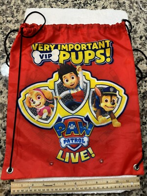 Kids Paw Patrol Live VIP Drawstring Backpack 