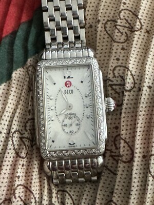 Used Michele diamond bezel watch Michele CSX Stainless Steel MOP Dial Diamond Bezel  main image 3