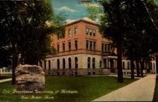 Vintage Postcard  Law Department University of Michigan Ann Arbor Nostalgic Camp