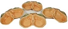 Vintage Belmar of California USA#320 Peach Tree condiment trays dishes  MCM