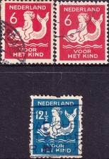 NETHERLANDS 1929 Child & dolphin charity issue sc. B39-B40 cv. $28 usd