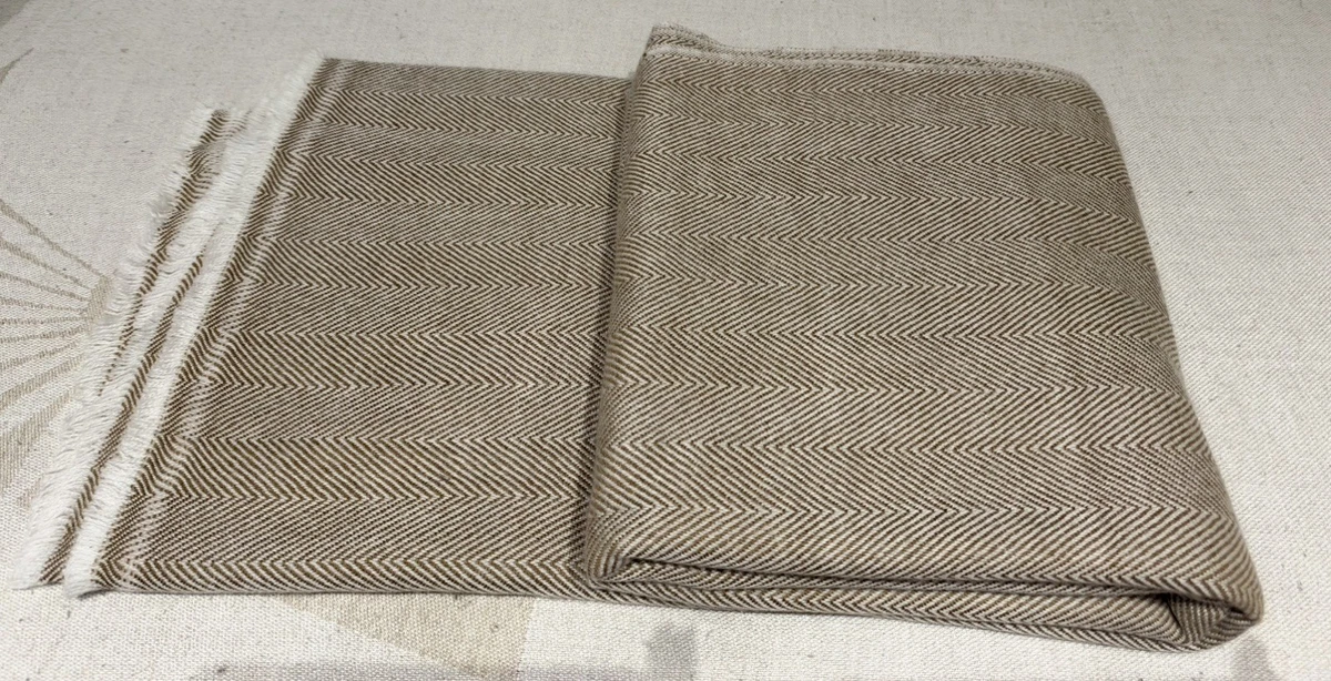 Light Brown Mix Exclusive Cashmere sofa blanket, Throw Handwoven in Nepal