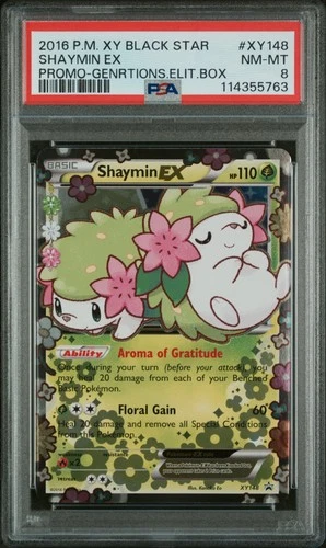 2016 Pokemon XY Black Star Promo Generations Elite Trainer Box Shaymin Ex PSA 8