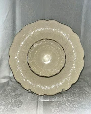 Vintage LENOX  Greenfield Collection CHIP AND DIP Server w/ Gold Trim - CLASSIC