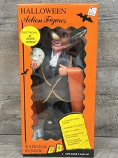 VIntage Halloween National Rennoc Vampire Dracula Decoration Motionette 18”