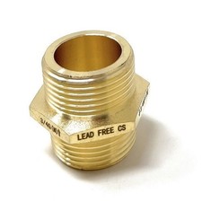 G Thread British BSPP Male to NPT Male Lead-Free Adapter 3/4" x 3/4"