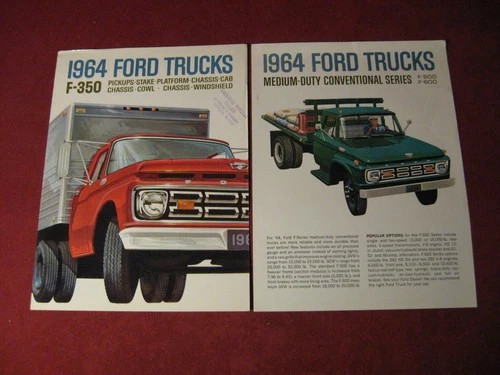 1964 Ford F Series Truck Rig Semi Sales Brochure Booklet Catalog Original Old