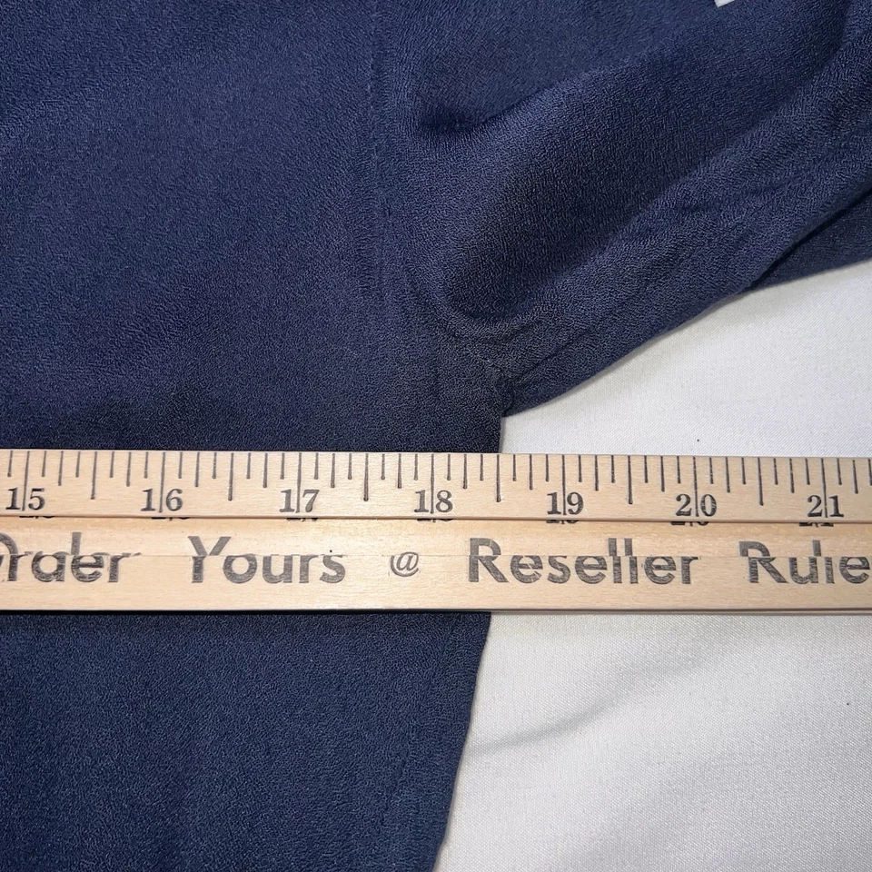 Mono Young Fabulous Broke Talla S Azul Marino Botón Cintura Corbata Manga con lengüeta enrollable Foto 4 de 4