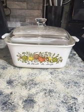 RARE stamped Vintage Spice Of Life Corning Ware Set - 3 casserole dishes