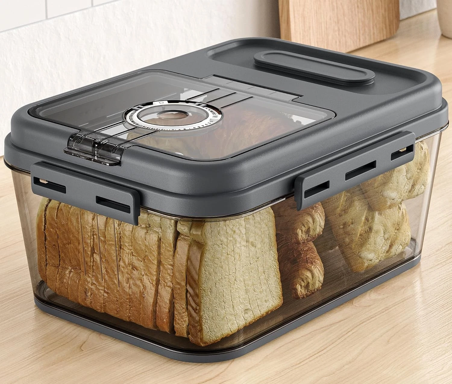 Bread Box For Kitchen Countertop Airtight Bread Storage Container Bread