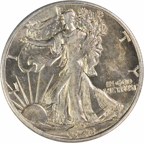 1940-S Walking Liberty Silver Half Dollar AU Slider Uncertified #1132