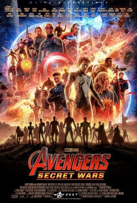 Avengers Secret Wars Marvel Superhero Concept Movie Poster
