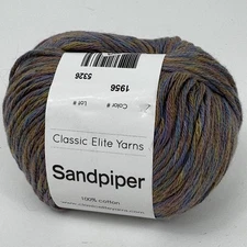 Classic Elite Yarns Sandpiper 100% Cotton Worsted DK Multi Color Blue Purple