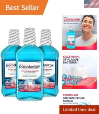 Mouthwash Antiplaque Antigingivitis Mint Fresh Breath Oral Rinse 3 Pack