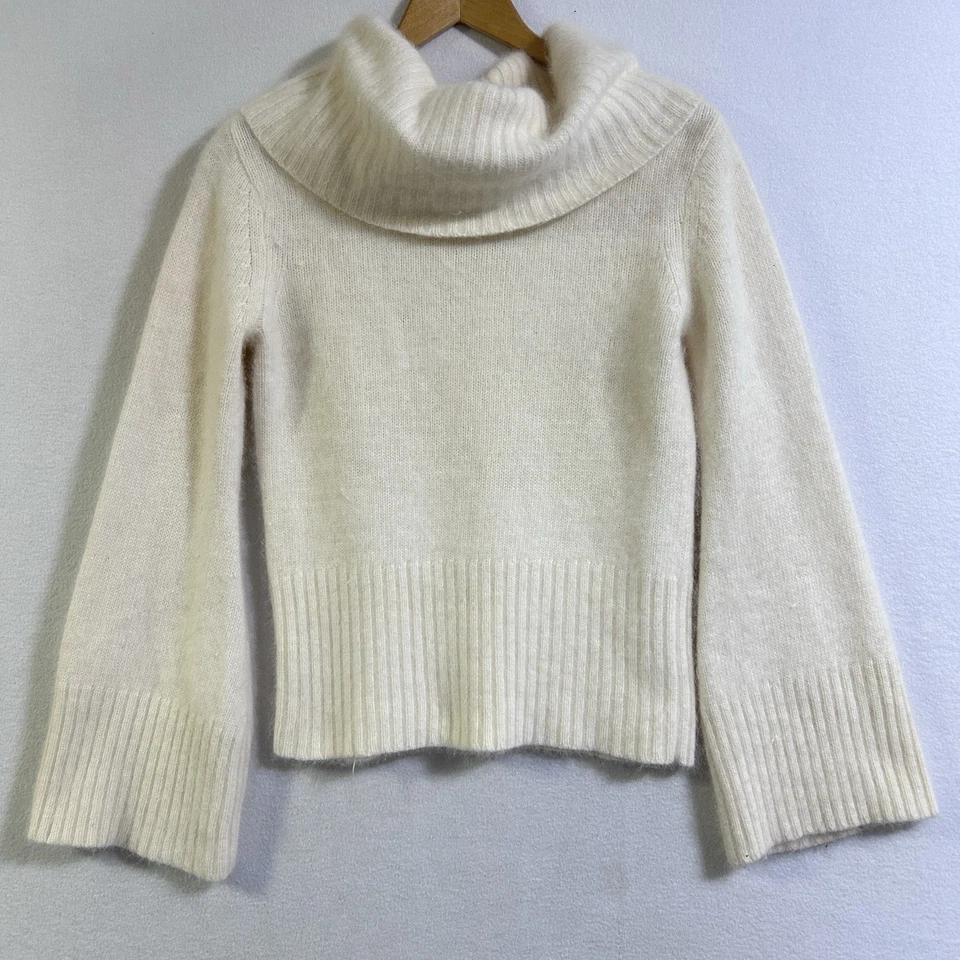 Spiegel женщин S слоновой кости капот шеи свитер пуловер длинный Bell рукав 70% Angora - Изображение 4 из 4