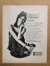 Nostalgic Vintage 1968 Print Ad Advertisement Blue Cross Shield Cartier Jewels