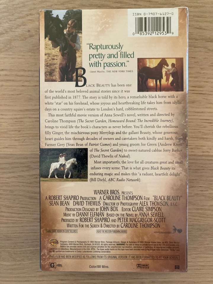 Black Beauty (VHS, 1994) - NEW and Sealed - Image 2 of 4