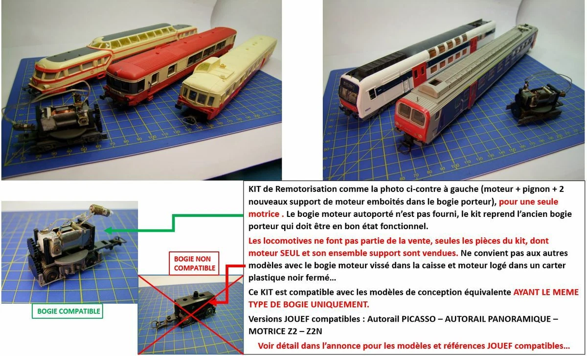Autorail Miniature Jouef HO – SNCF Panoramique 34 T-X 4203 – Réf. 8605, Sans Boîte (occasion)