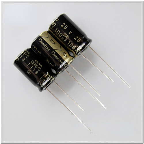ELNA Cerafine series 100uF/25V fever audio electrolytic capacitors 10X16mm 85℃ - Picture 2 of 2