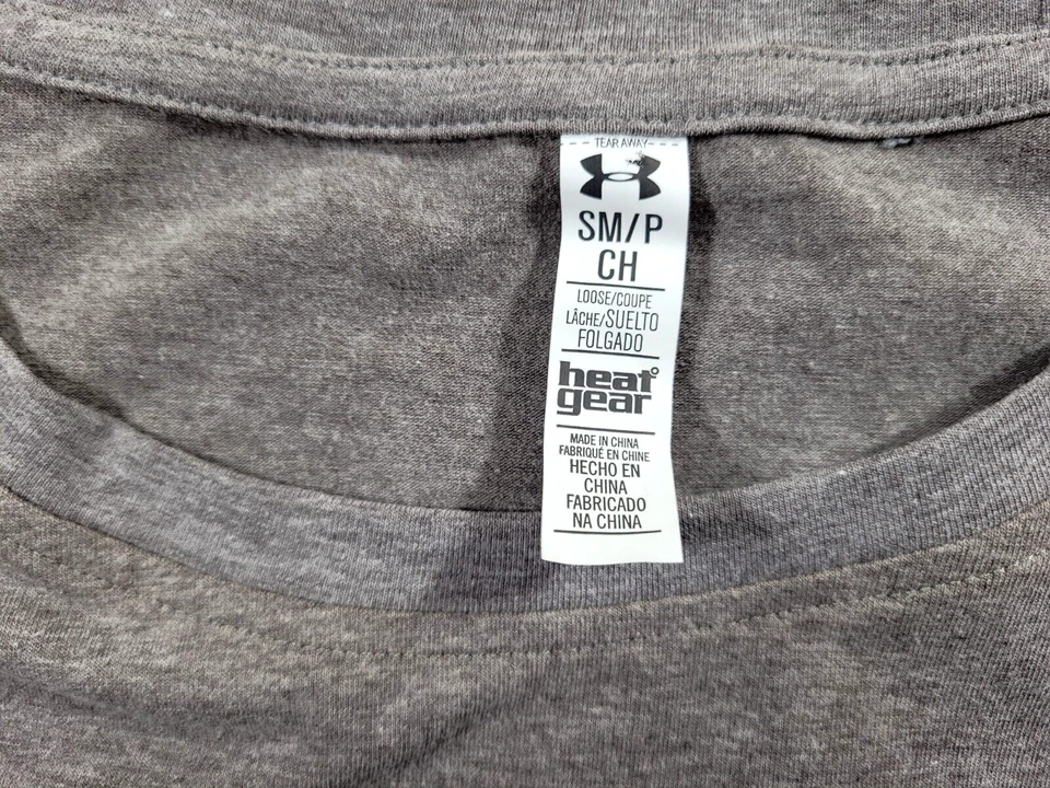 Camiseta Under Armour Para Mujer Pequeña Gris Verde Damas Manga Larga Informal Atlética Foto 3 de 4