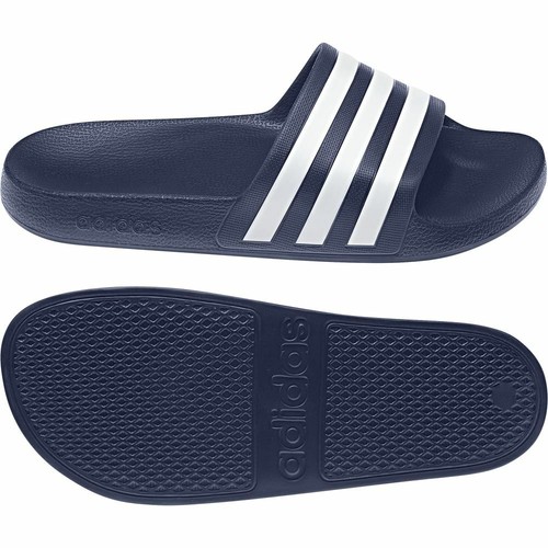 Adidas Pool Shoe - Adilette Aqua Slides - Dark Blue/White - Picture 3 of 12