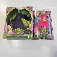 Set Mattel Wicked Movie Glinda & Elphaba Dolls MISPRINT ERROR BOX URL New 2024