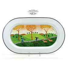 Villeroy & Boch DESIGN NAIF - GATHER TWIG 15" Oval Platter Harvest Autumn Deer
