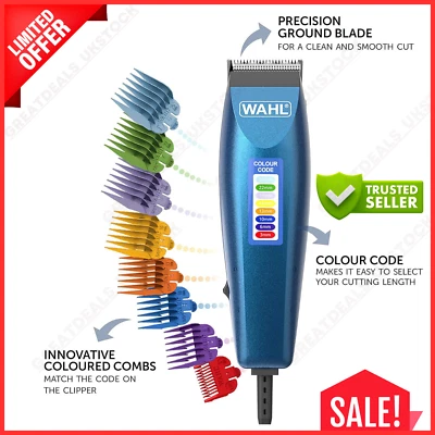 Wahl Mens Colour Pro Corded Hair Clipper Trimmer Grooming Set