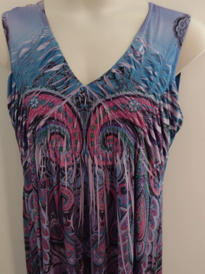 Vestido largo vintage Y2K Style & Co elástico cachemir. Talla 1X Foto 3 de 4