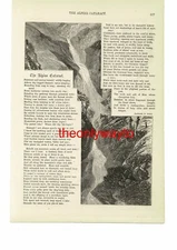 Alpine Cataract, Inspirational Poetry, Book Illustration (Print), 1872