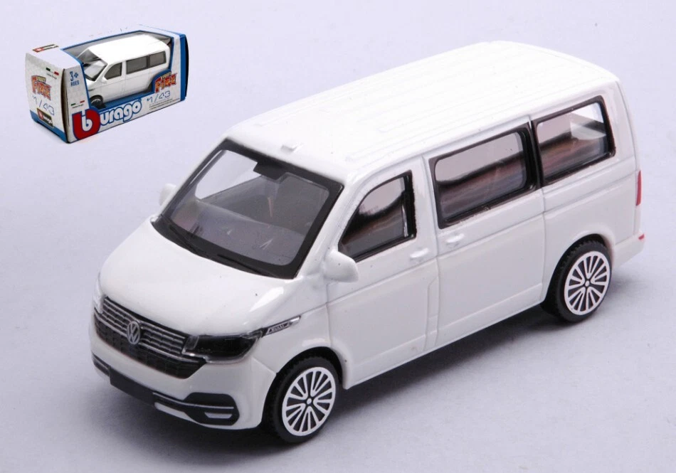 MODELLINO FURGONE STATICO BURAGO VW T6.1 TRANSPORTER 2020 BIANCO SCALA 1:43 - Immagine 3 di 4