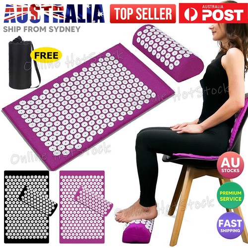 Yoga Massage Acupressure Mat Shakti Sit Lying Mats Pain Stress Soreness Relax AU