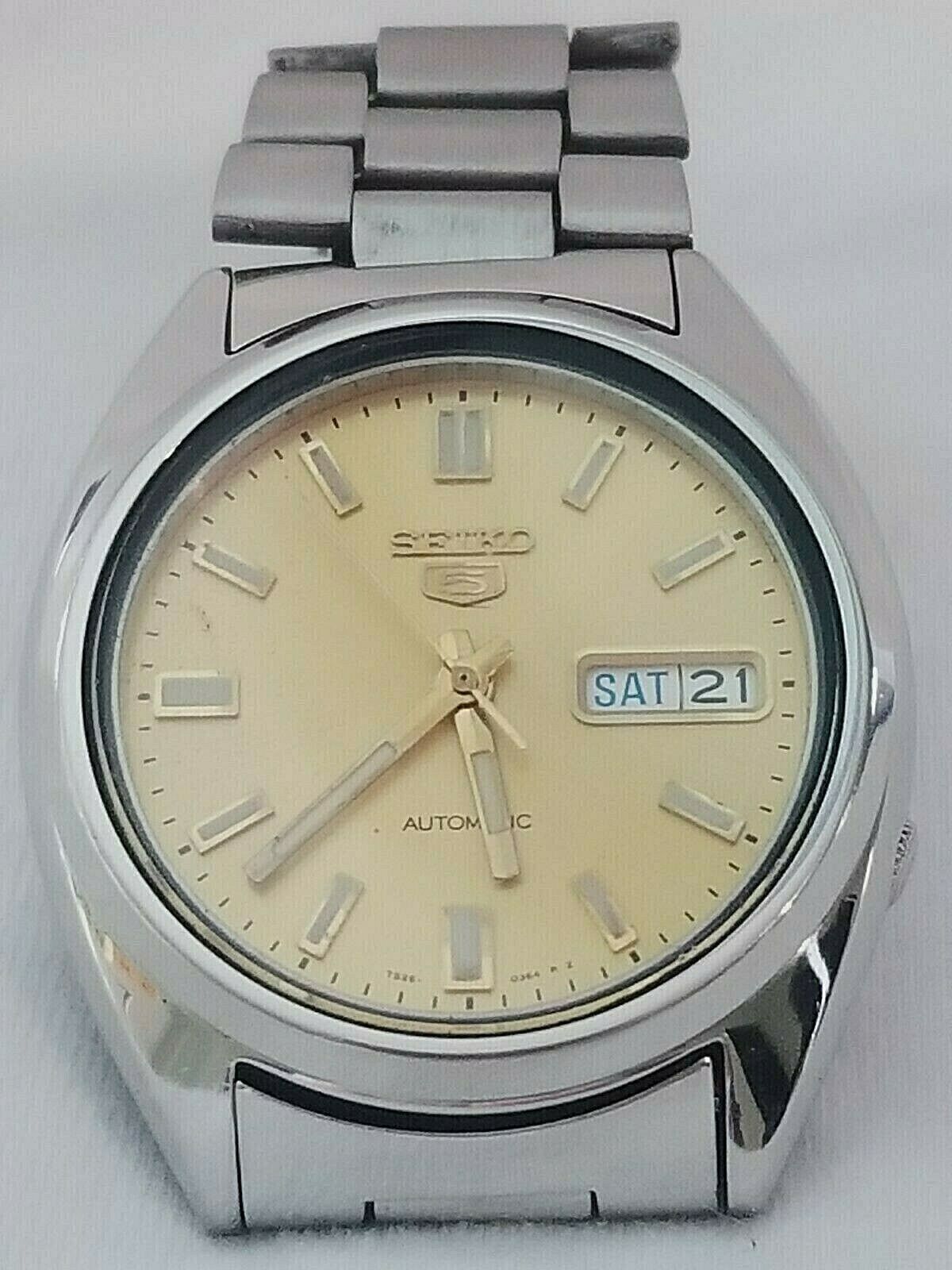 Seiko 5 SKXW81 Vintage Gold 7s26-3040 Automatic Watch | eBay