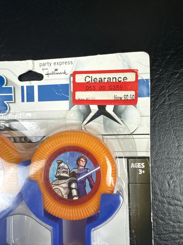 4 Star Wars диск пусковые установки день рождения вечеринки Favors Pack Hallmark 2008 возраст 3 + новый * - Изображение 4 из 4