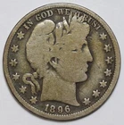 1896-O 50c Barber Silver Half Dollar - RAW - Better Date New Orleans Coin