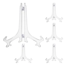 9" Acrylic Plate Stands for Display Stand Plate Holder Transparent 5PACK