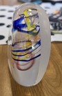 Mike Michael Zelenka Hand Blown Signed Art Glass MCM Rare Sculpture Paperweight  — photo 3