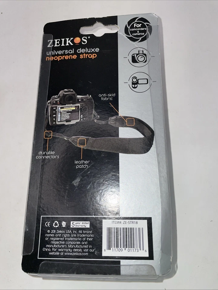 Zeikos Deluxe Neoprene Universal Camera Neck/Shoulder Strap Shock Absorb ZESTR18 - Image 2 of 4